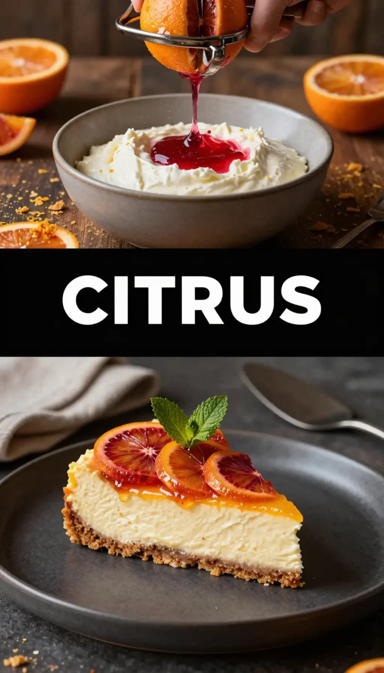 Blood Orange And Ricotta Cheesecake