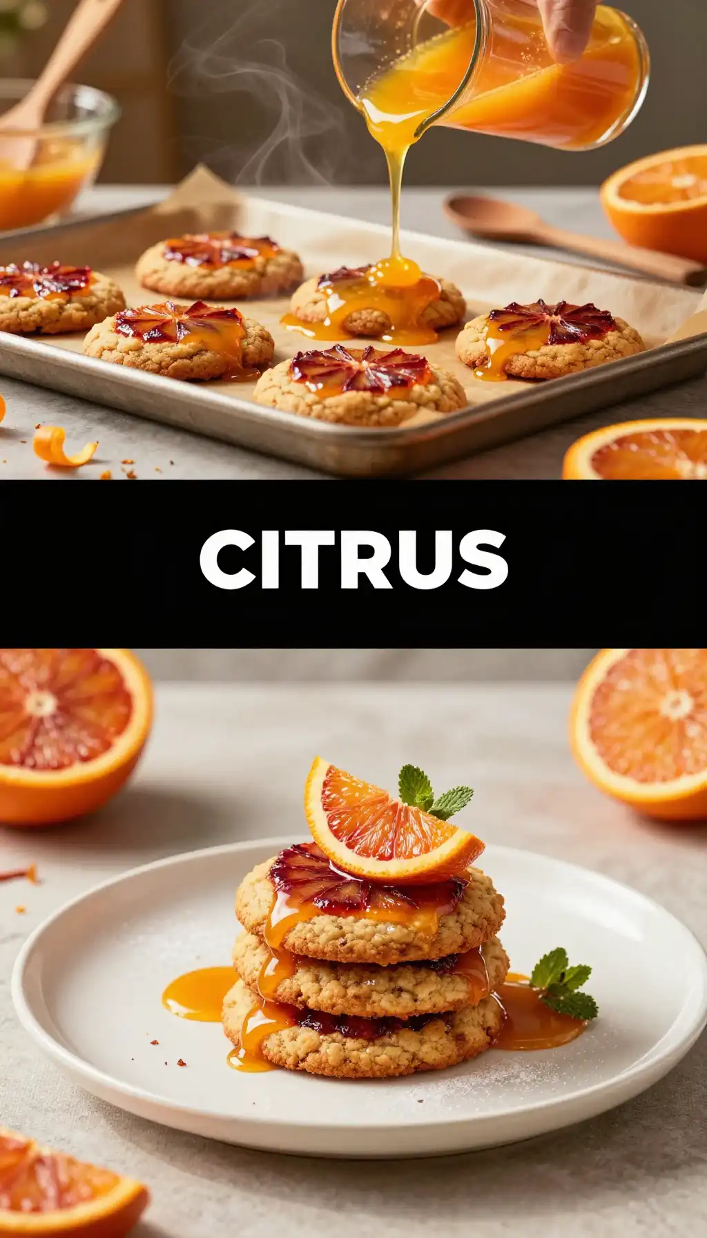 Blood Orange Glazed Cookies