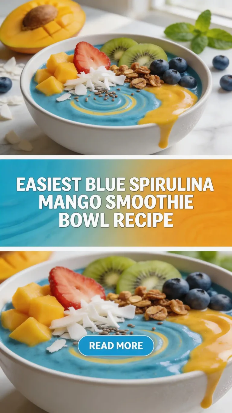 Blue Spirulina Mango Smoothie for Blue Bowl