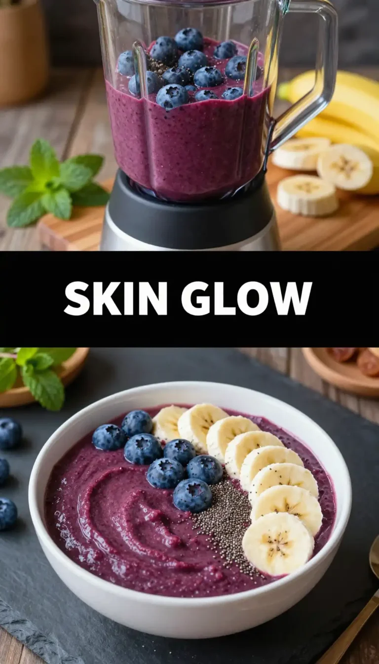 Blueberry Açaí Antioxidant Smoothie for Skin