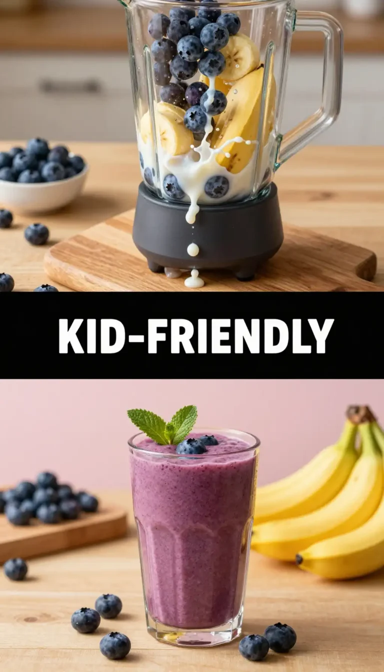 Blueberry Banana Smoothie for Kids Brain Development