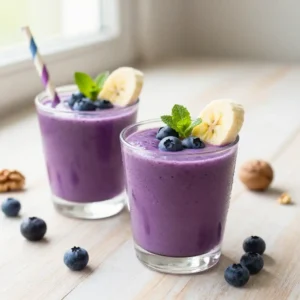 Blueberry Banana Smoothie for Kids Brain Development