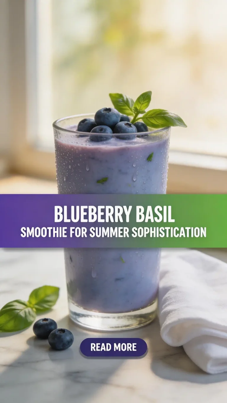 Blueberry Basil Smoothie for Summer Sophistication