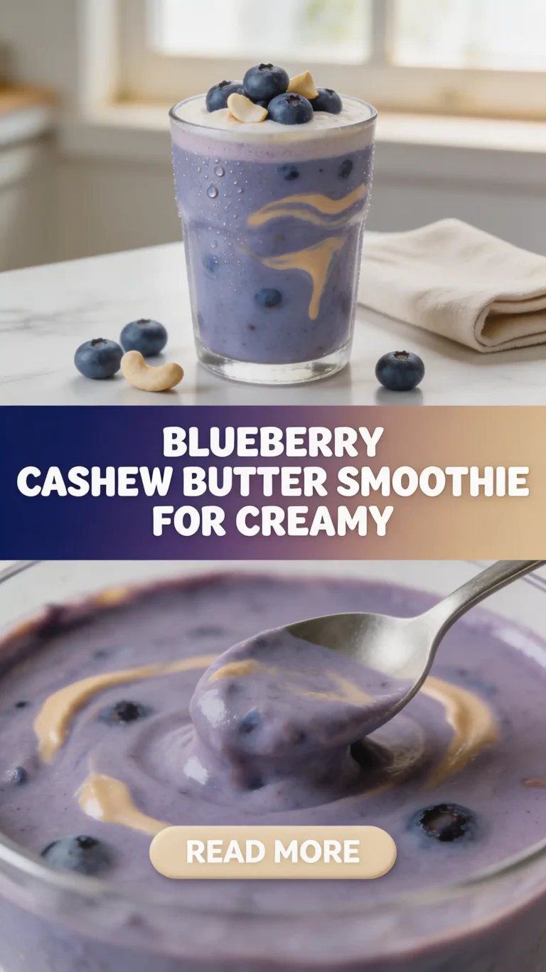 Blueberry Cashew Butter Smoothie for Creamy