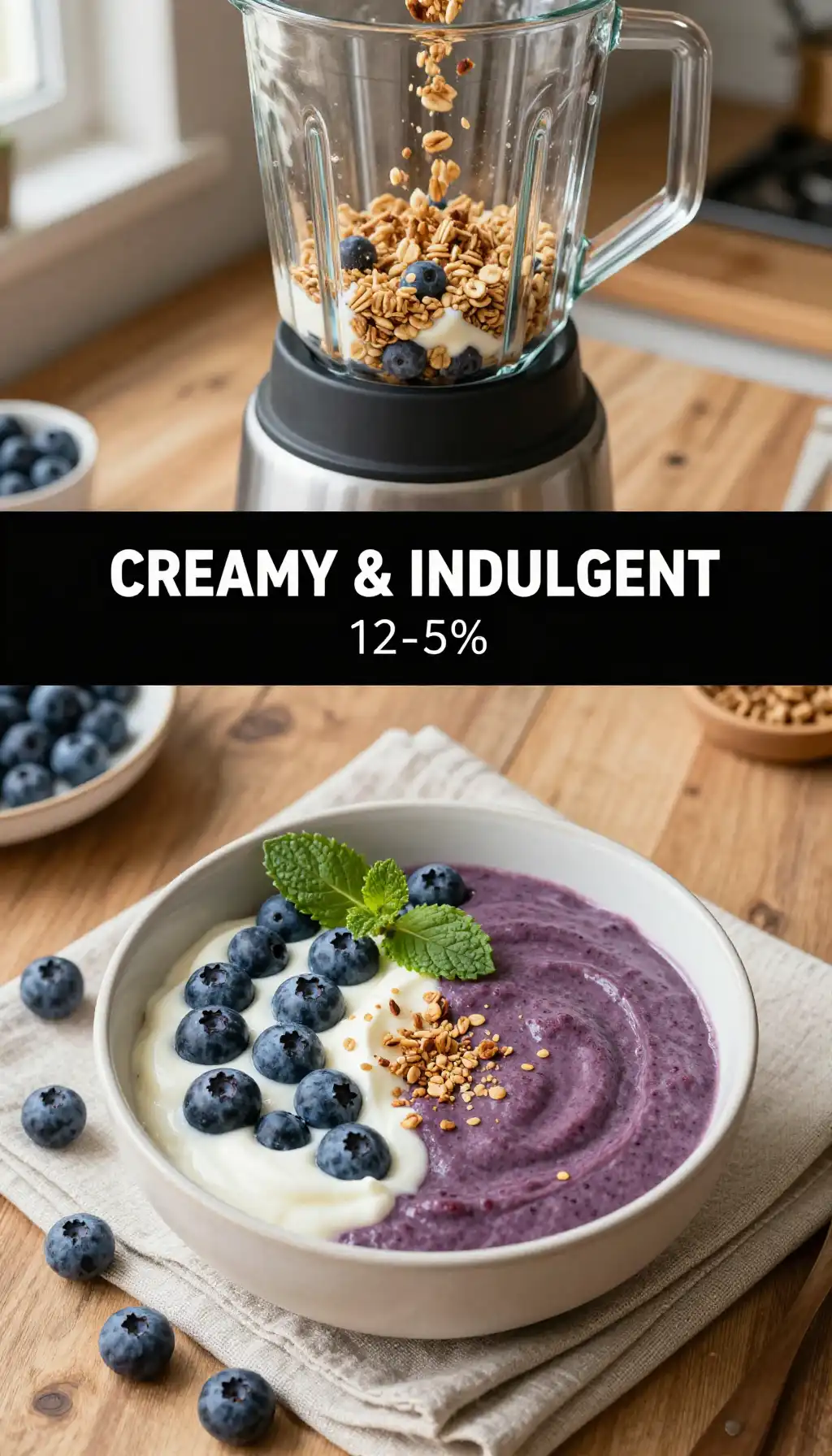 Blueberry Cheesecake Smoothie Bowl for Treat