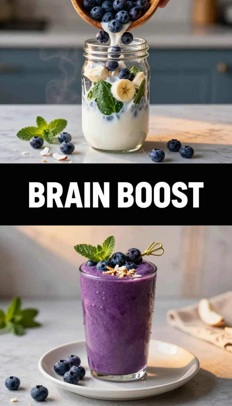 Blueberry Coconut Smoothie for Brain Power