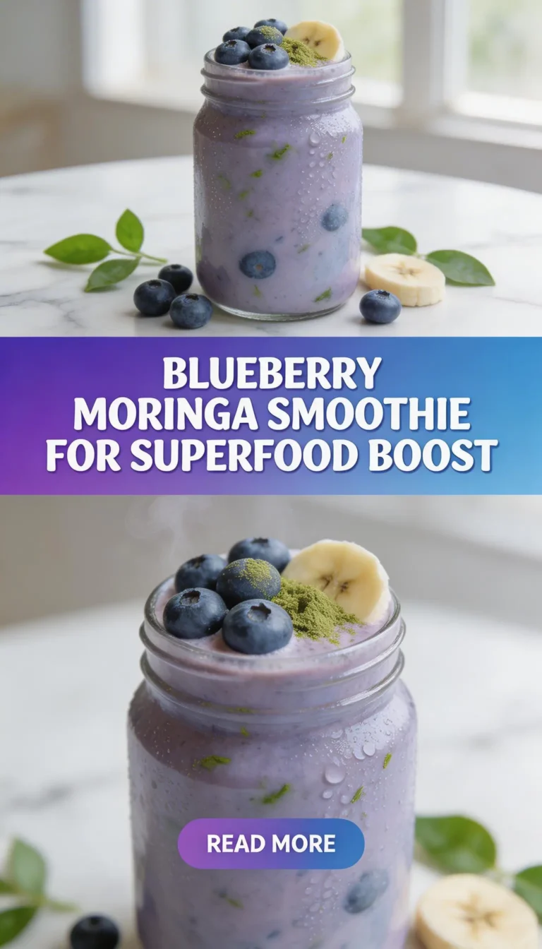 Blueberry Moringa Smoothie for Superfood Boost