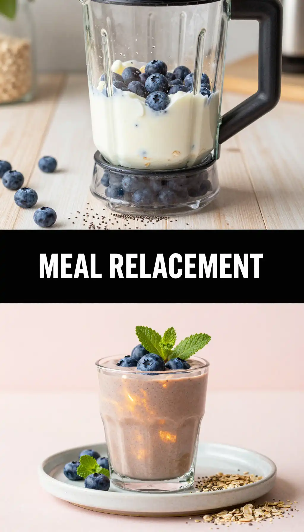 Blueberry Muffin Protein Smoothie for Breakfast