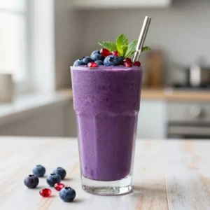 Healthy Blueberry Pomegranate Smoothie for Antioxidants