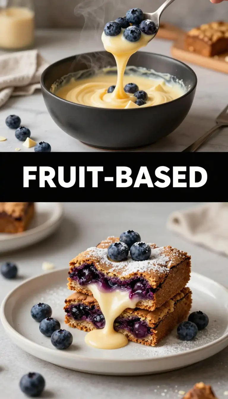 Blueberry White Chocolate Blondies