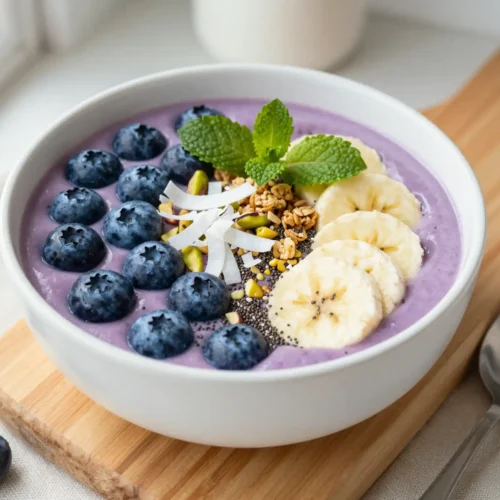 Easy Blueberry Yogurt Smoothie Bowl Recipe