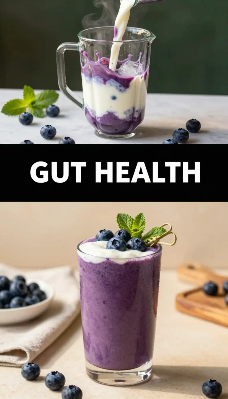 Blueberry Yogurt Smoothie for Probiotic Boost