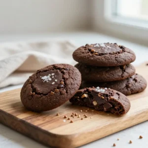 Gooey Dark Chocolate Buckwheat Cookies | Easy Healthy Baking