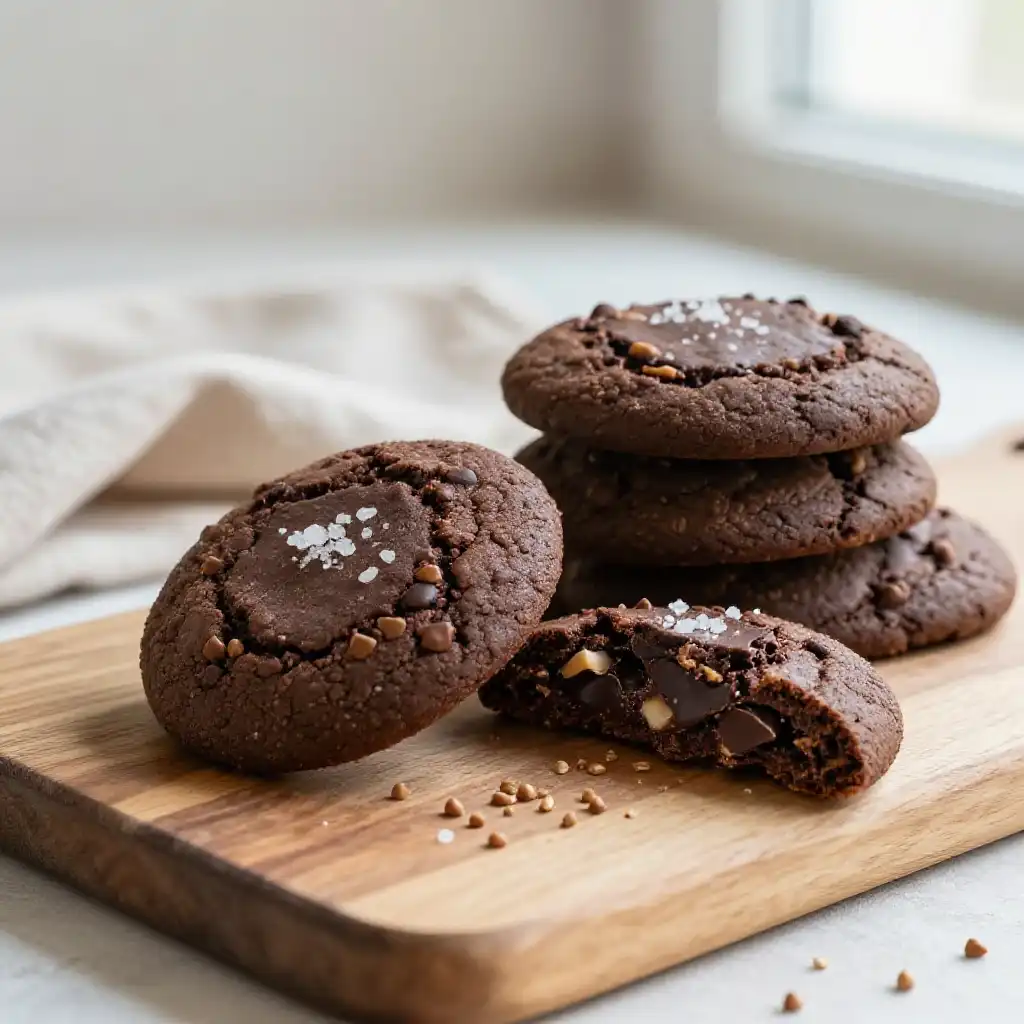 Buckwheat And Dark Chocolate Cookies plated dish