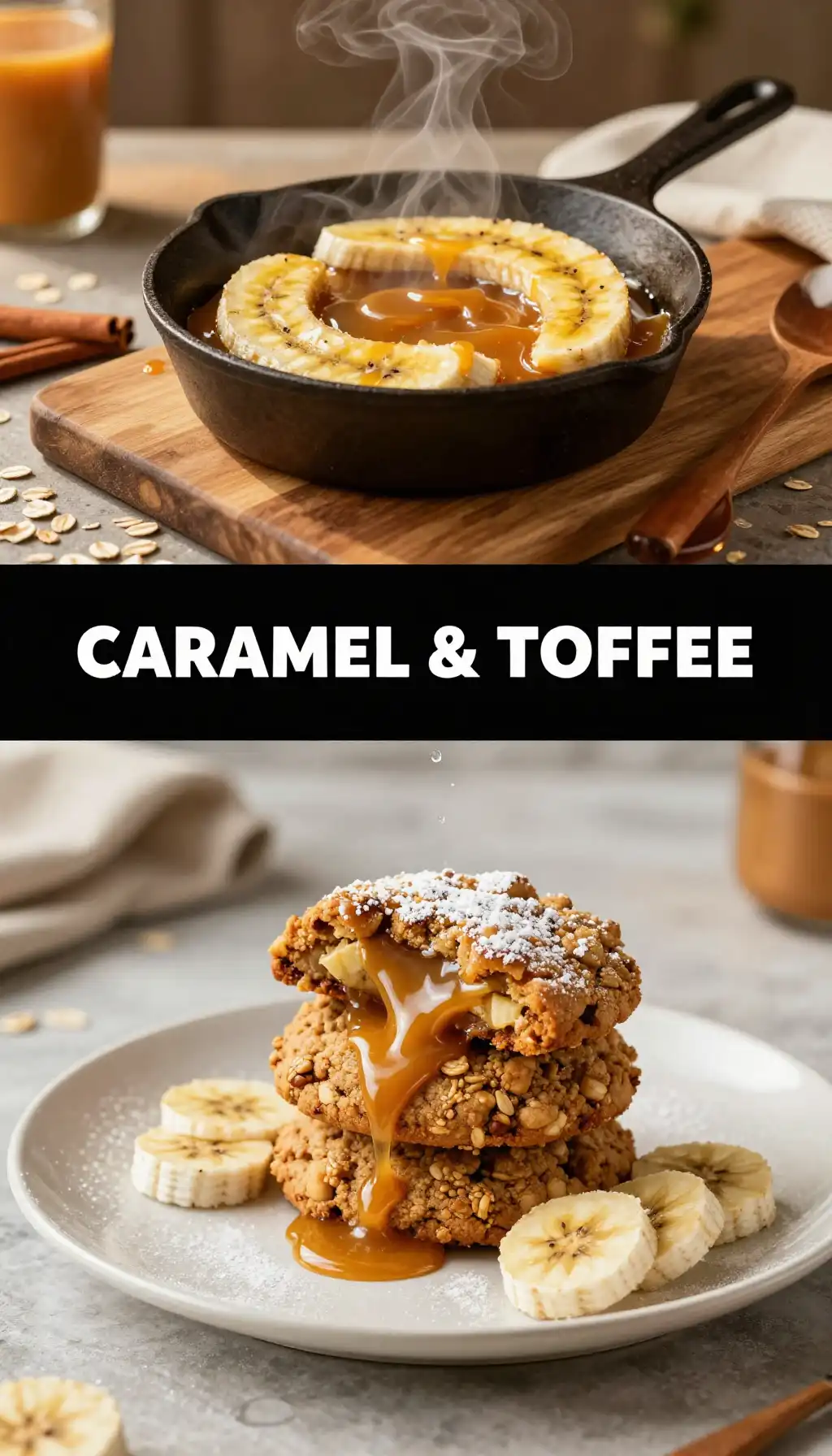 Caramelized Banana Oatmeal Cookies pinterest pin