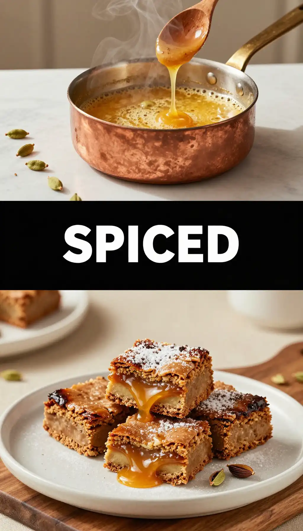 Cardamom And Brown Butter Blondies pinterest pin