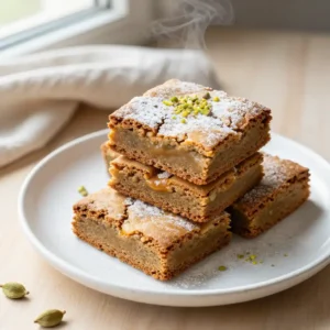 Gooey Cardamom Brown Butter Blondies Recipe
