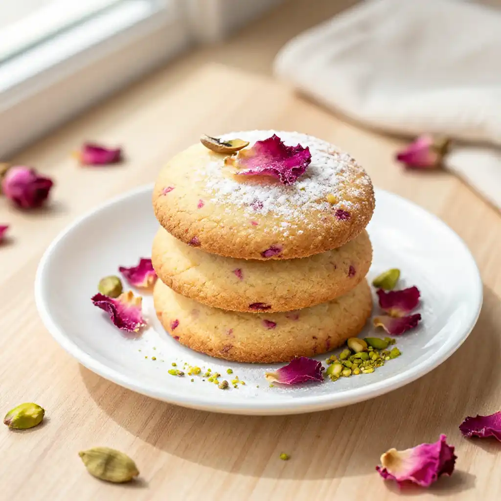 Cardamom And Rose Shortbread plated dish