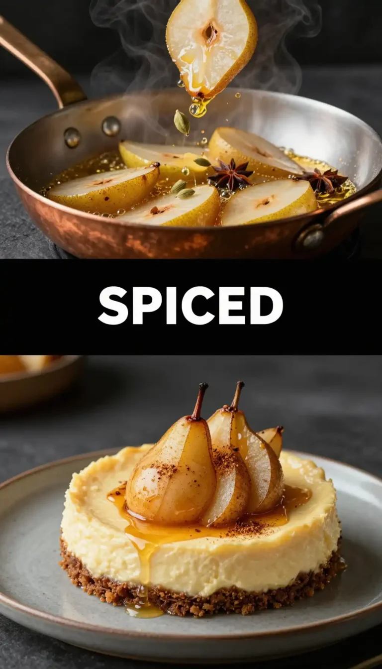 Cardamom And Spiced Pear Cheesecake