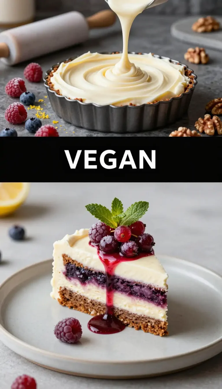 Cashew Cream And Fresh Berry Cake