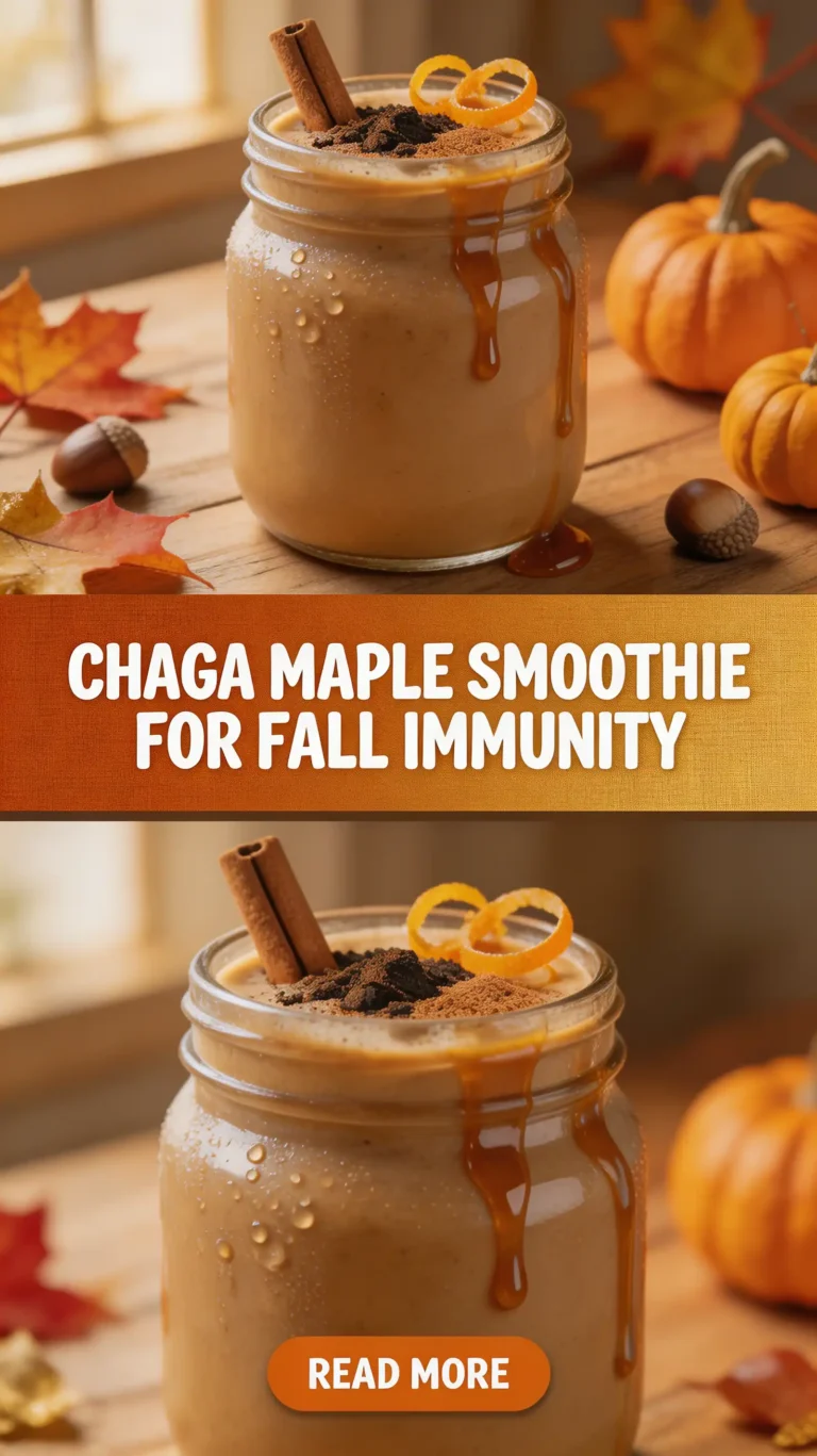 Chaga Maple Smoothie for Fall Immunity