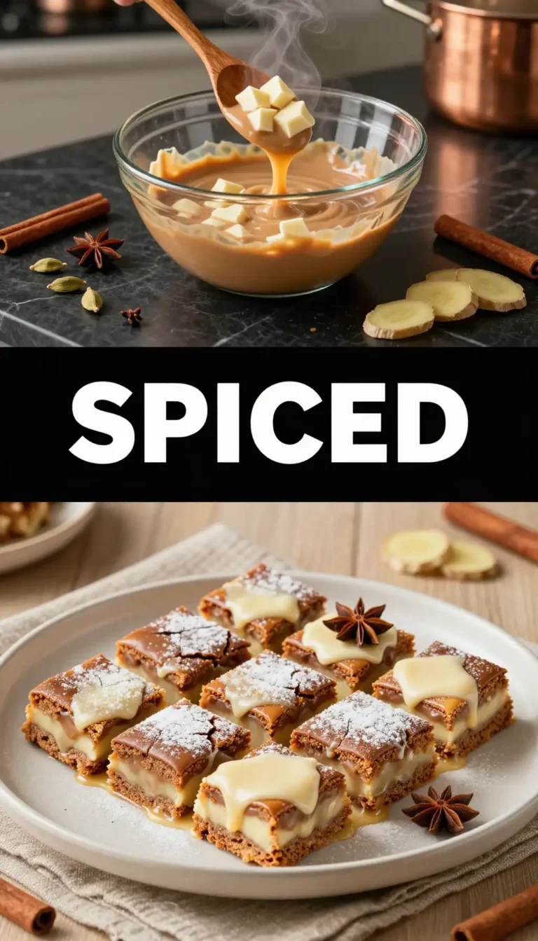 Chai Spiced White Chocolate Blondies