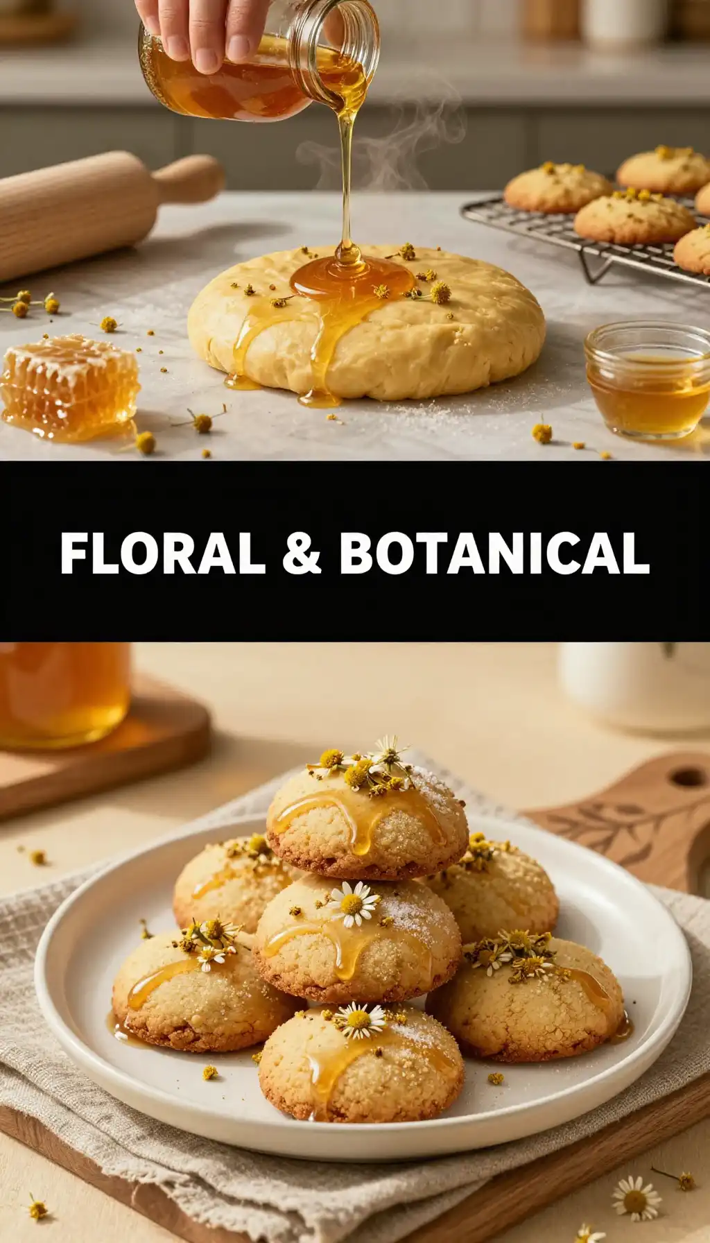 Chamomile And Honey Cookies pinterest pin