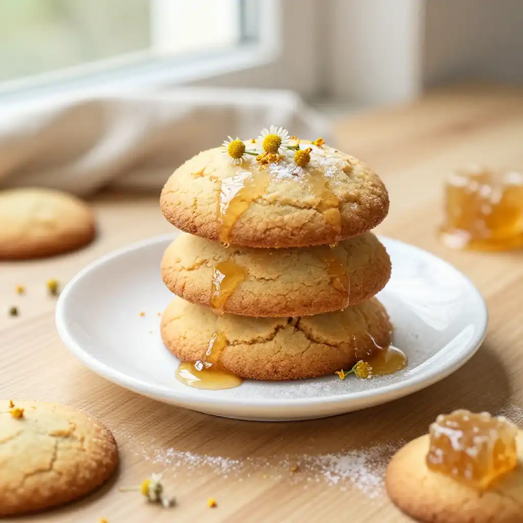 Chamomile And Honey Cookies plated dish