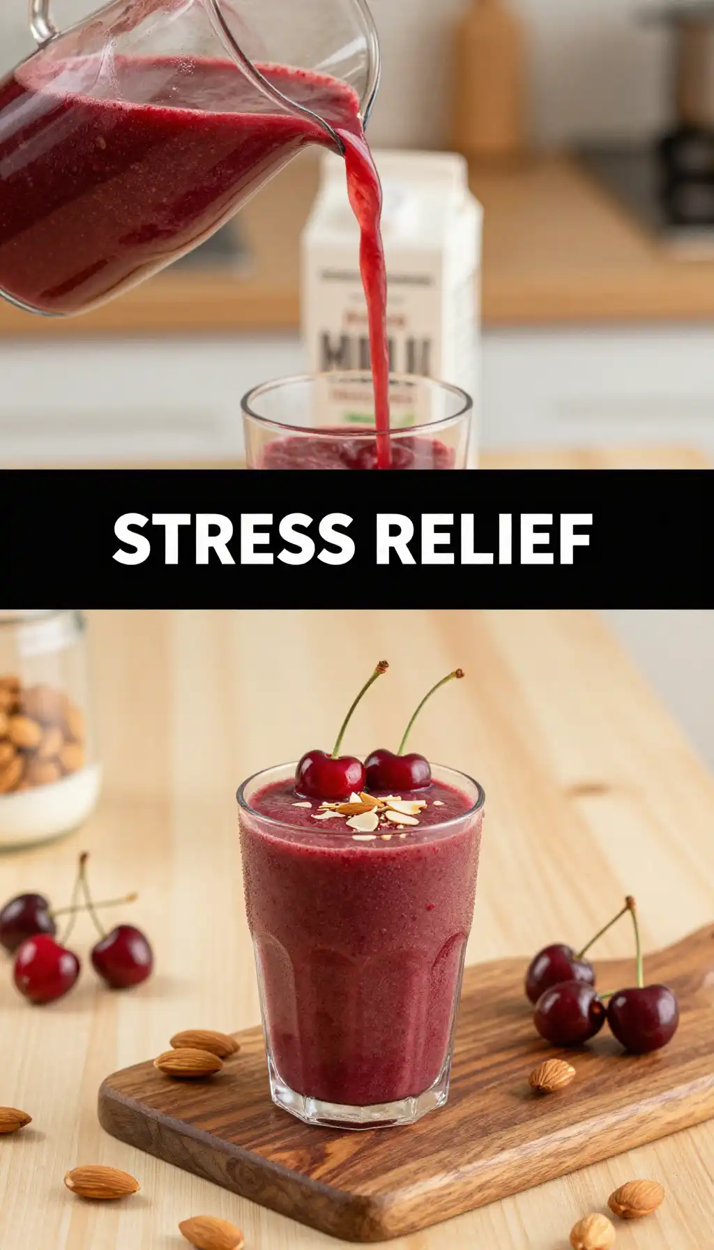 Cherry Almond Smoothie for Better Sleep