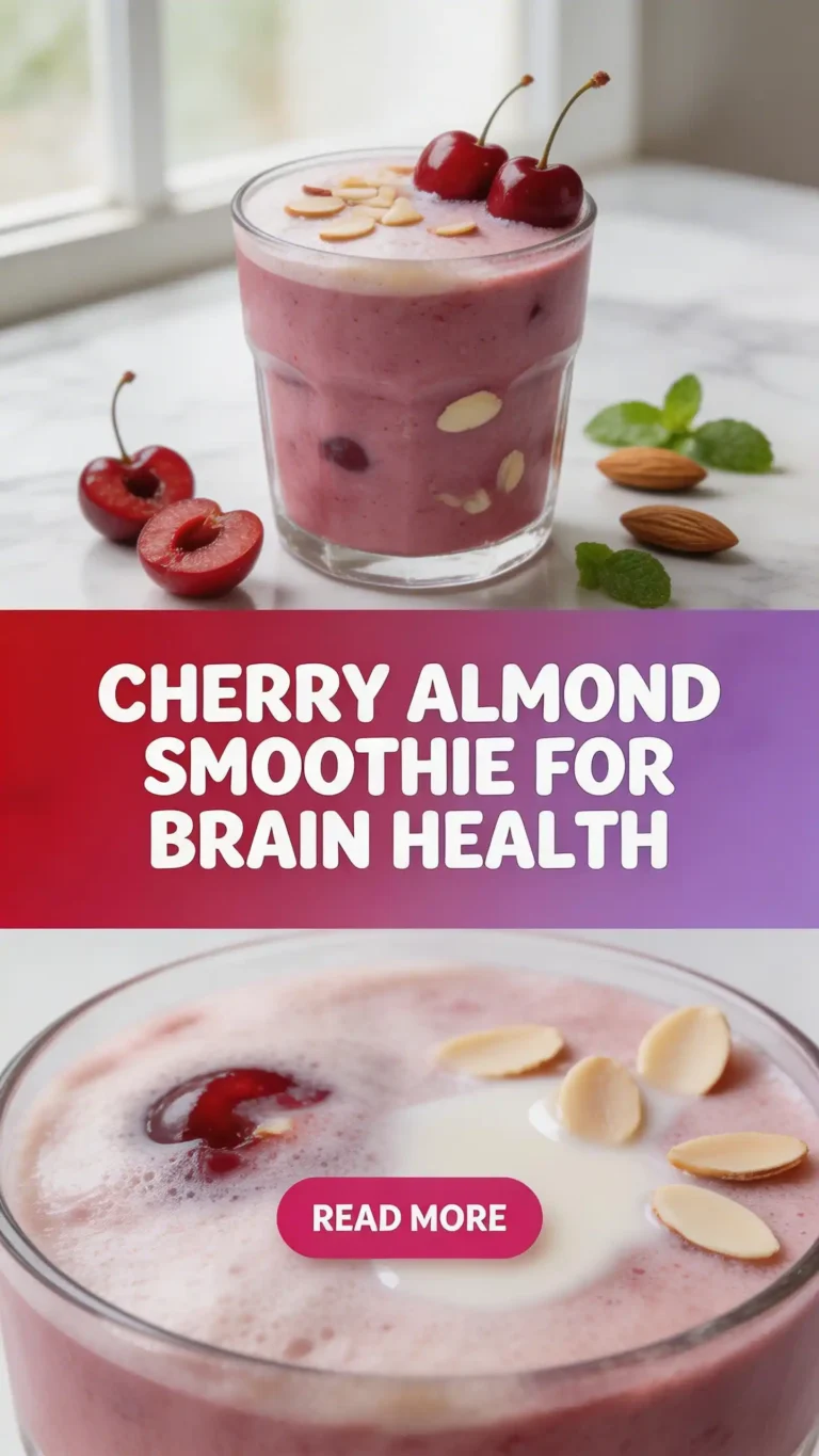 Cherry Almond Smoothie for Brain Health