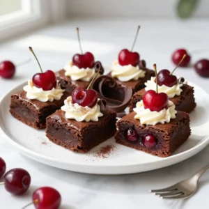 Gooey Cherry Black Forest Brownies Recipe - Easy Dessert