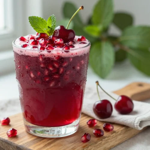 Easy Cherry Pomegranate Smoothie for Heart Health