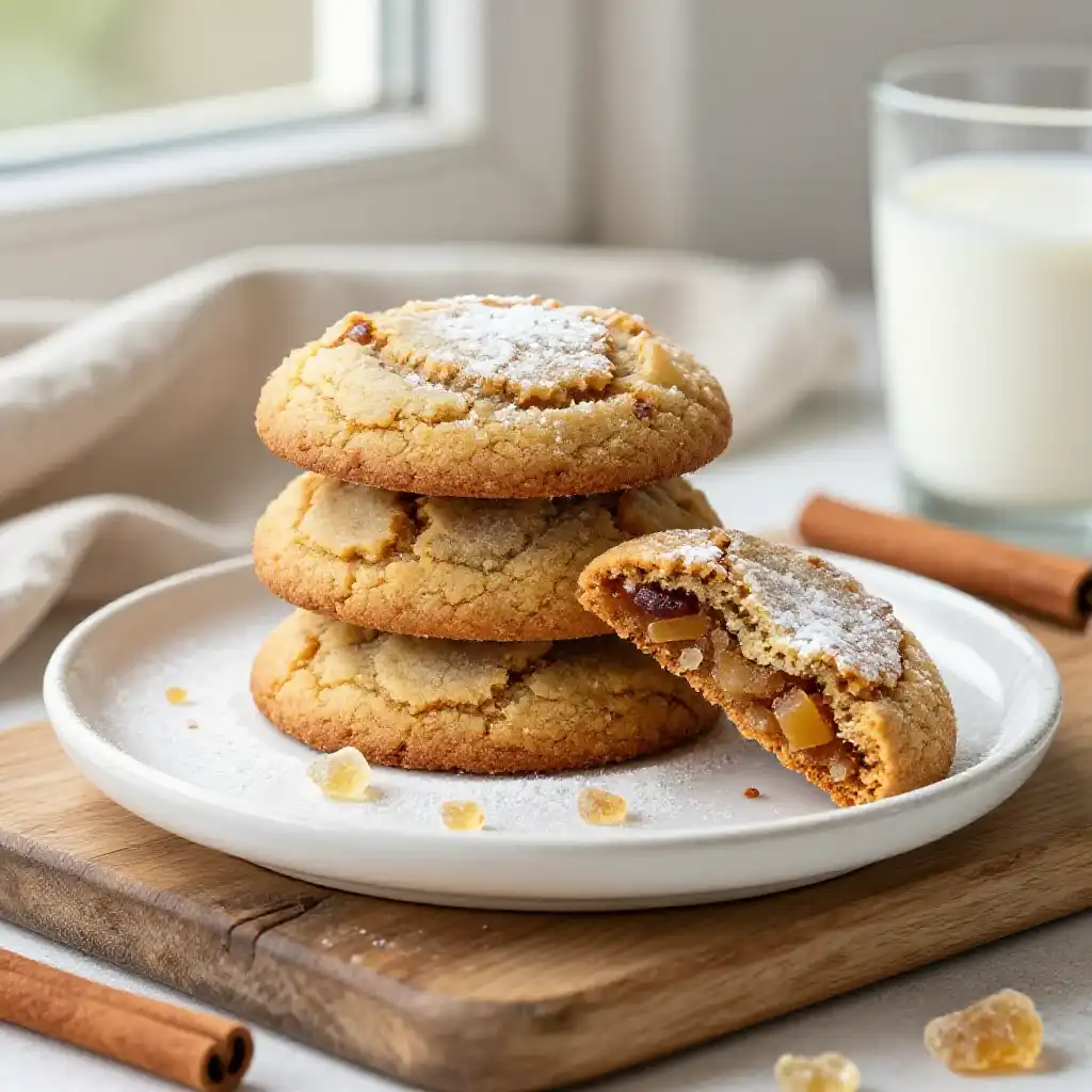 Chewy Ginger Molasses Cookies plated dish