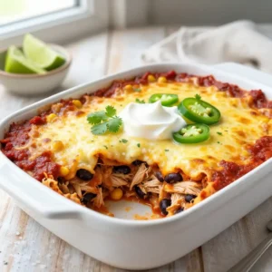 Easy Weeknight Chicken Enchilada Casserole Recipe