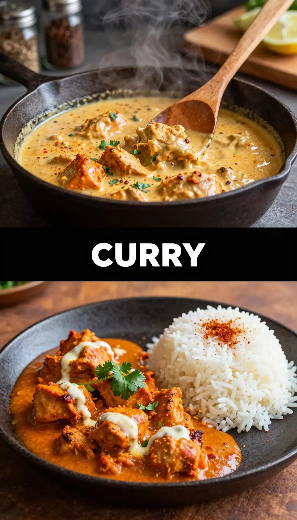 Chicken Tikka Masala with Basmati Rice pinterest pin