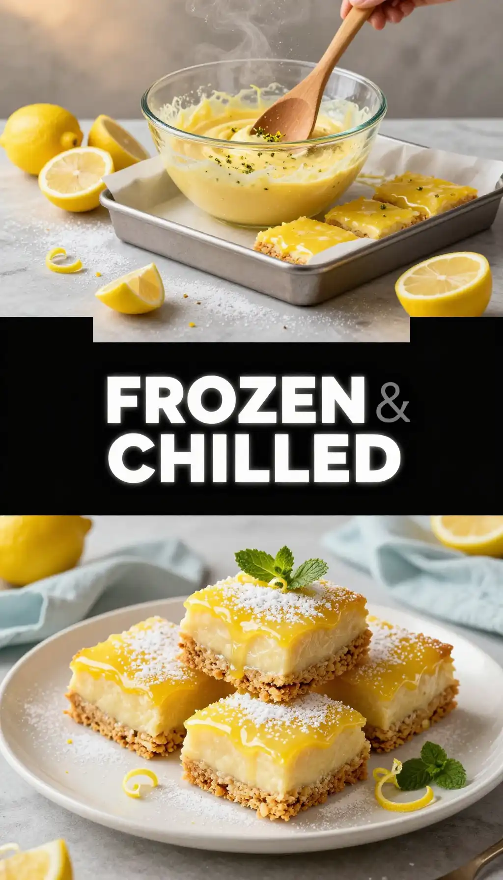 Chilled Lemon Bar Squares pinterest pin