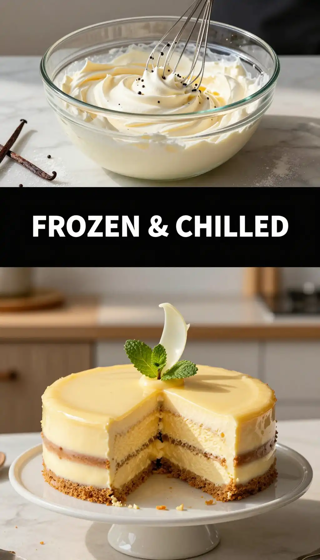 Chilled Vanilla Bavarian Layer Cake