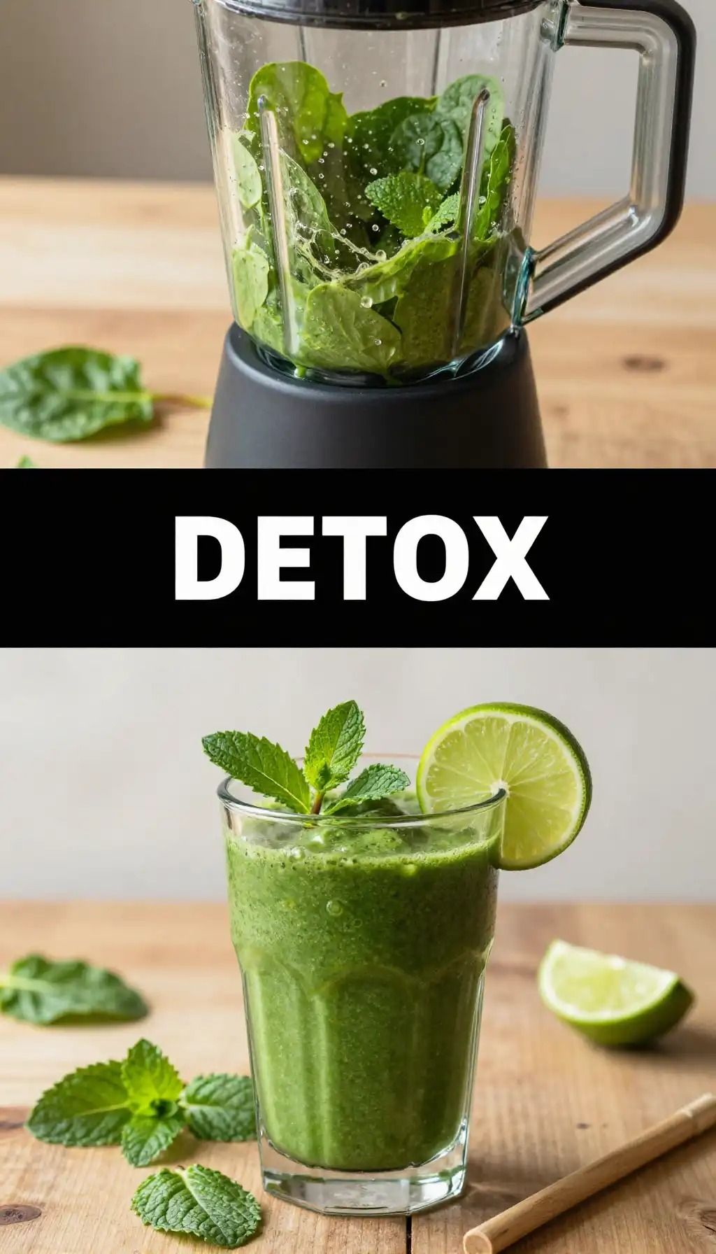 Chlorophyll Mint Smoothie for Fresh Breath and Detox pinterest pin