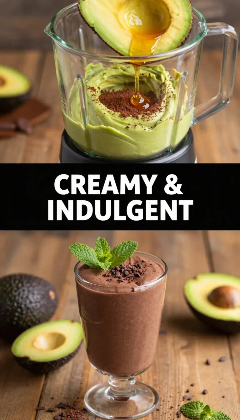 Chocolate Avocado Mousse Smoothie for Dessert Lovers