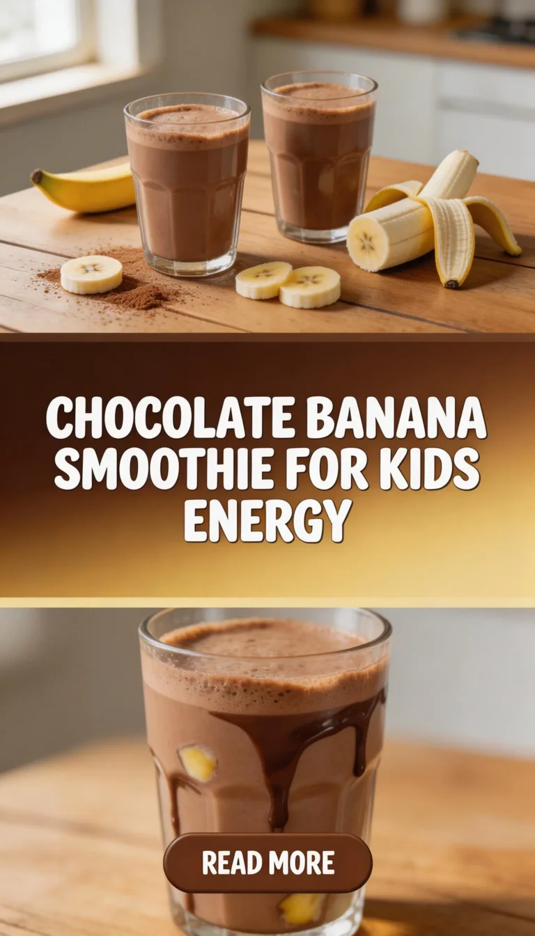 Chocolate Banana Smoothie for Kids Energy