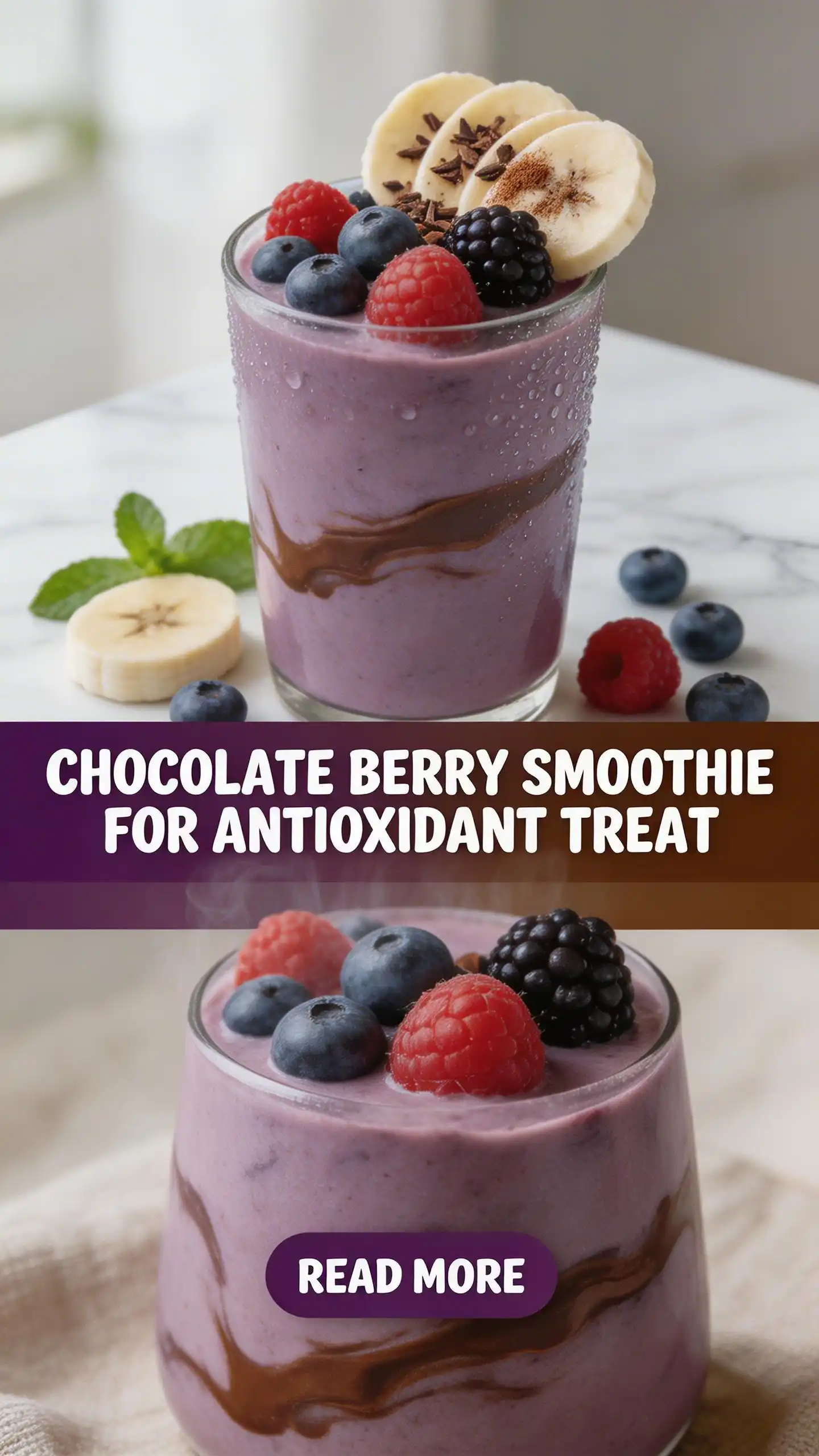 Chocolate Berry Smoothie for Antioxidant Treat