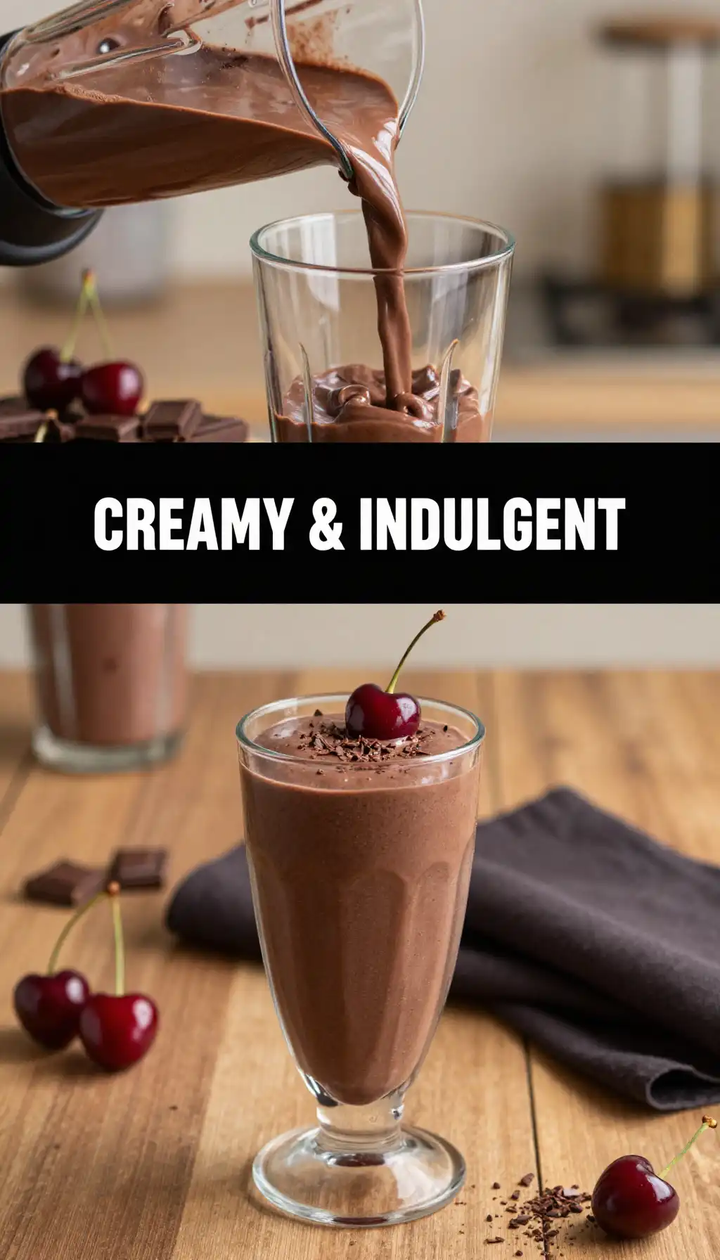 Chocolate Cherry Smoothie for Dessert Cravings