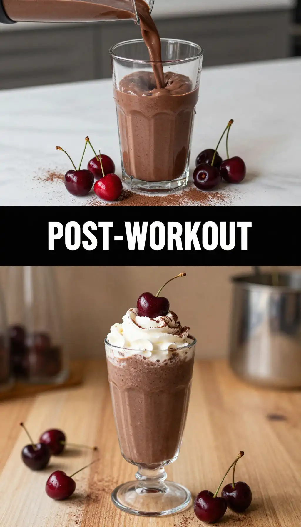 Chocolate Cherry Tart Smoothie for Post-Workout Recovery pinterest pin