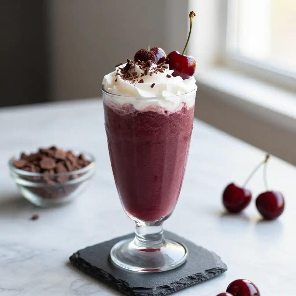 Chocolate Cherry Tart Smoothie for Post-Workout Recovery plated dish