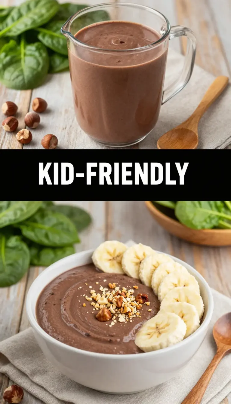 Chocolate Hazelnut Smoothie for Kids Breakfast