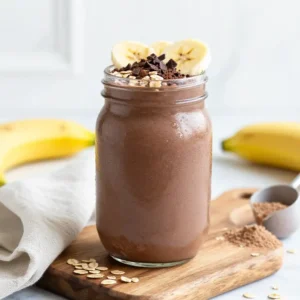 Gooey Chocolate Oat Protein Smoothie for Recovery