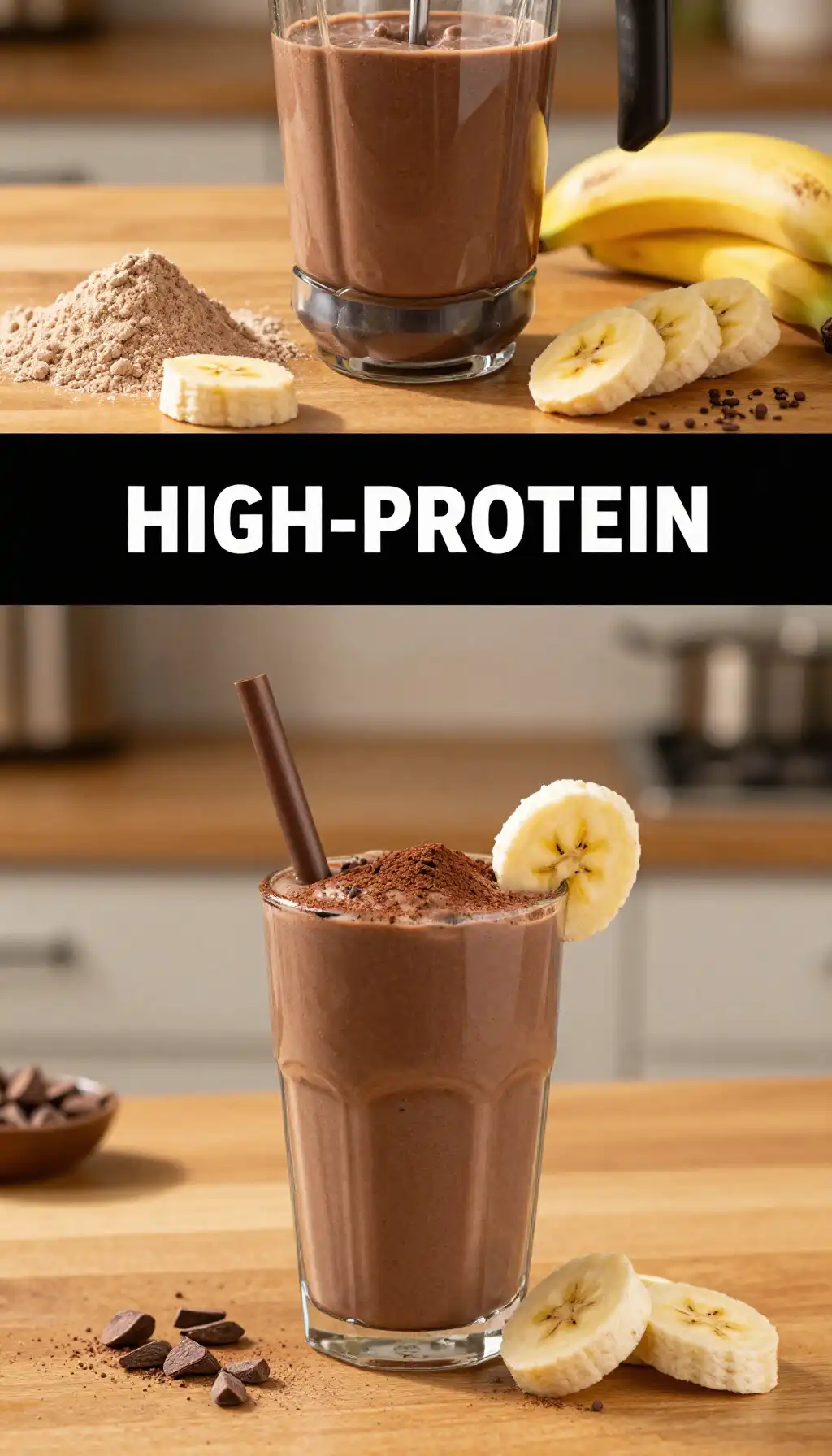 Chocolate Protein Smoothie for Muscle Growth