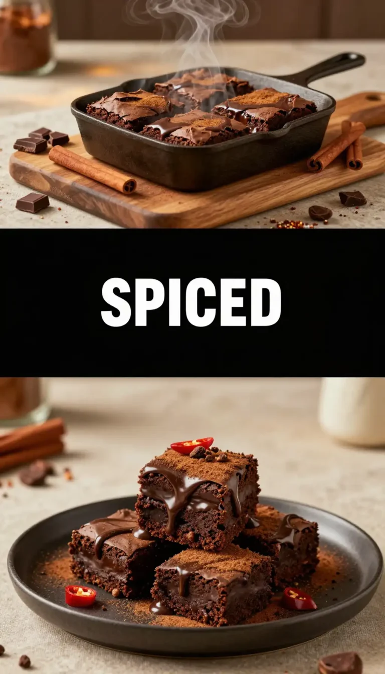 Cinnamon Spiced Mexican Chocolate Brownies