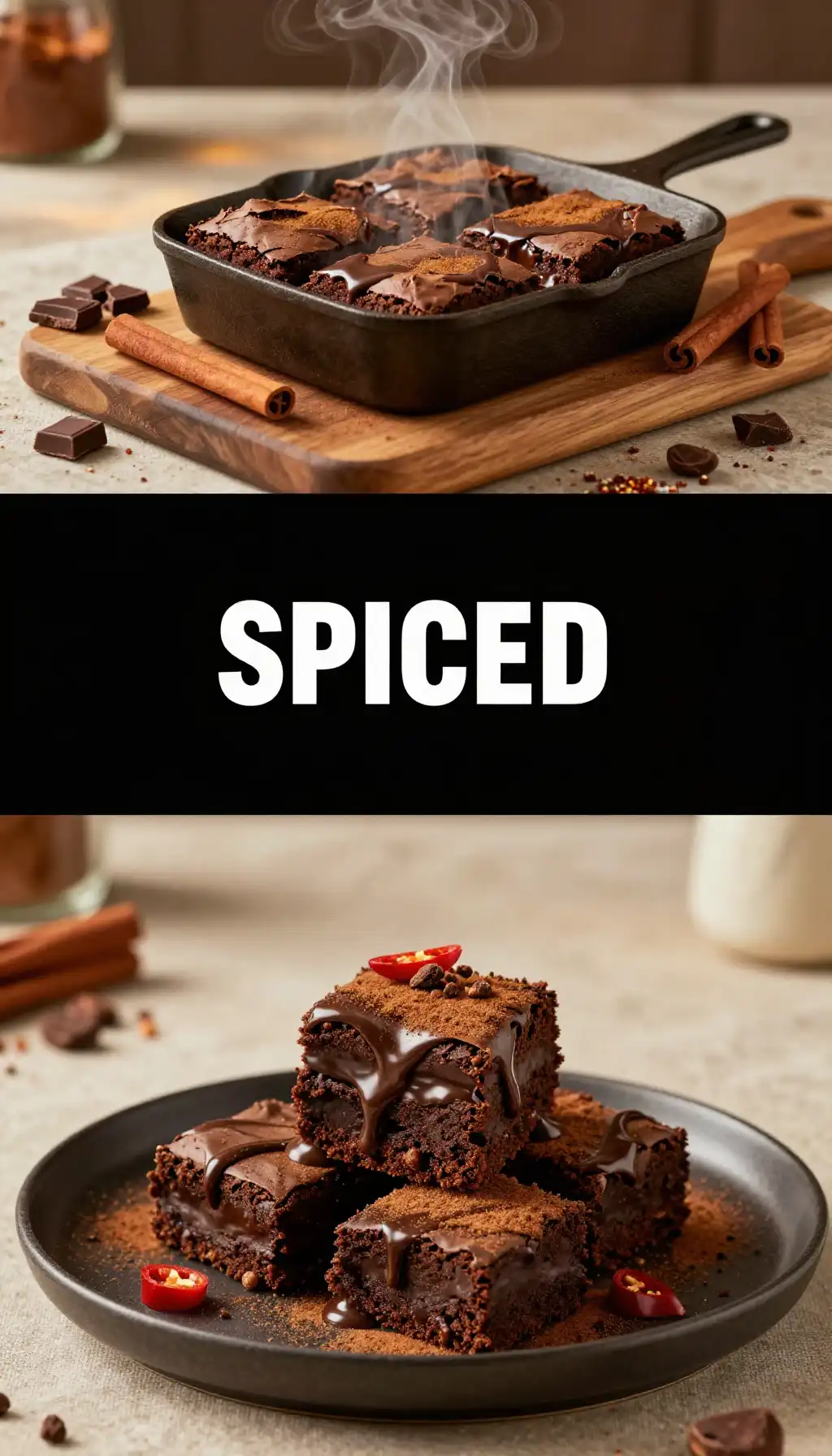 Cinnamon Spiced Mexican Chocolate Brownies