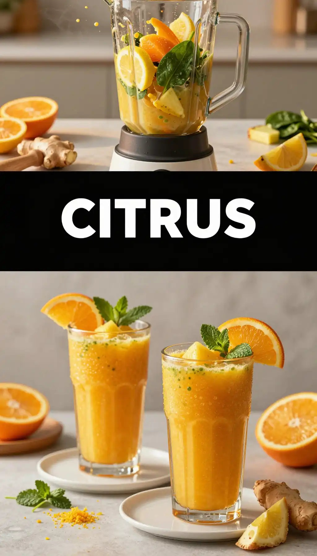 Citrus Ginger Smoothie for Morning Wake Up